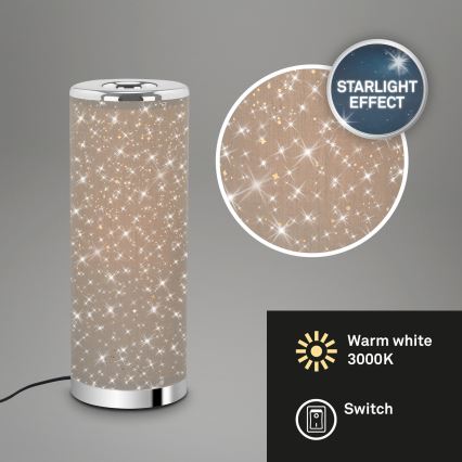 Briloner 7334-011 - LED Stolná lampa STARRY SKY 1xGU10/5W/230V hnedá
