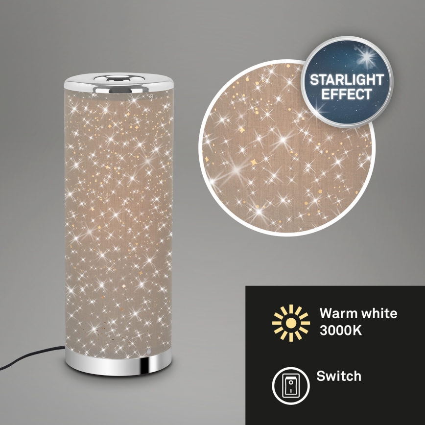 Briloner 7334-011 - LED Stolná lampa STARRY SKY 1xGU10/5W/230V hnedá