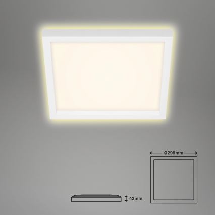 Briloner 7362-016 - LED Stropné svietidlo CADRE LED/18W/230V 29,6x29,6 cm biela