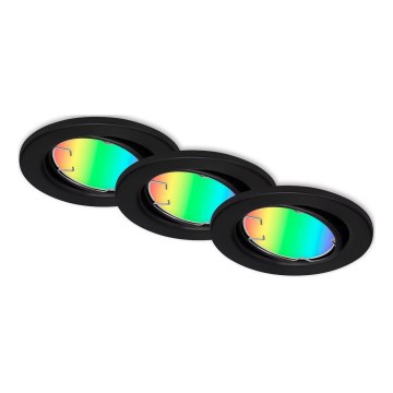 Briloner 7373-035 - SADA 3x LED RGB Stmievateľné podhľadové svietidlo LED/4,9W/230V Wi-Fi Tuya + diaľkové ovládanie