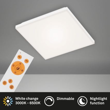 Briloner 7378-016 - LED Stmievateľný panel LED/12W/230V 3000/4000/6500K + diaľkové ovládanie