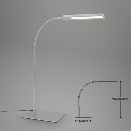 Briloner 7389-014 - LED Stmievateľná dotyková flexibilní stolná lampa SERVO LED/8W/230V 3000/4000/6500K
