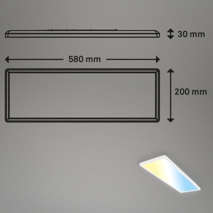 Briloner 7403-016 - LED Stmievateľné stropné svietidlo SLIM LED/23W/230V 2700-6500K + diaľkové ovládanie