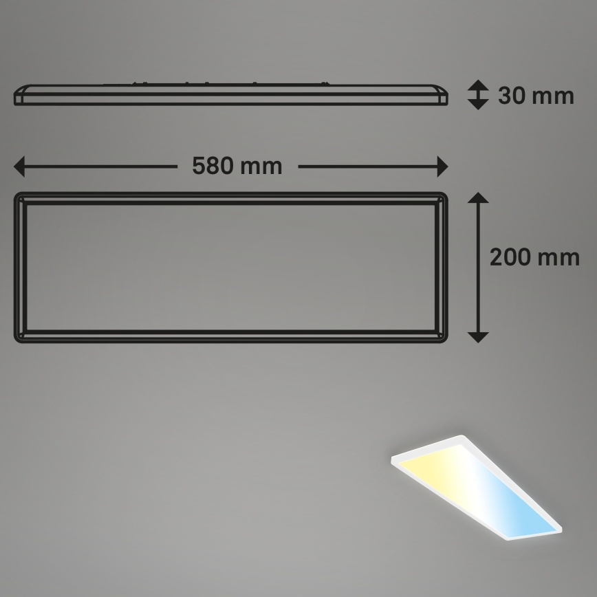 Briloner 7403-016 - LED Stmievateľné stropné svietidlo SLIM LED/23W/230V 2700-6500K + diaľkové ovládanie