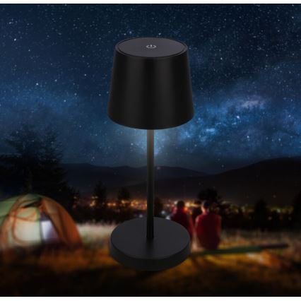 Briloner 7423015 - LED Stmievateľná nabíjacia vonkajšia stolná lampa LED/2,6W/5V IP44 2000 mAh čierna