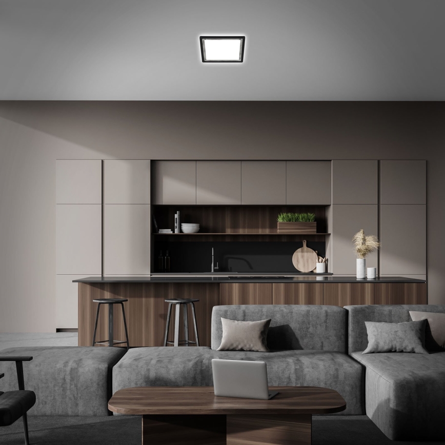 Briloner 7457-414 - LED stropné svietidlo SLIM LED/18W/230V 4000K 29x29 cm čierne