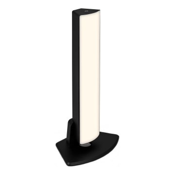 Briloner 7474-015 - LED stmievateľná dotyková nabíjateľná vonkajšia stolová lampa 2v1 LED/7W/5V 2x2200 mAh USB 3000K IP44 čierna