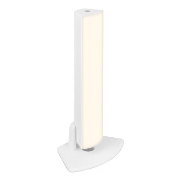 Briloner 7474-016 - LED stmievateľná dotyková nabíjateľná vonkajšia stolová lampa 2v1 LED/7W/5V 2x2200 mAh USB 3000K IP44 biela