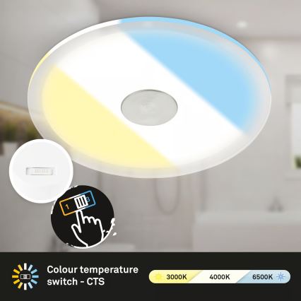 Briloner 7481019 - LED kúpeľňové podhľadové svietidlo LED/12W/230V 3000/4000/6500K IP44 biela