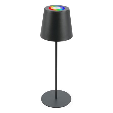 Briloner 7507015 - LED RGB stlmiteľná nabíjateľná vonkajšia stolová lampa 2 v 1 LED/2,5W/5V IP44 1200 mAh antracit