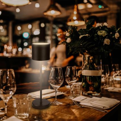 Briloner 7521015 - LED stmievateľná vonkajšia nabíjacia stolná lampa SIGO LED/2,5W/5V IP44 2600 mAh čierna