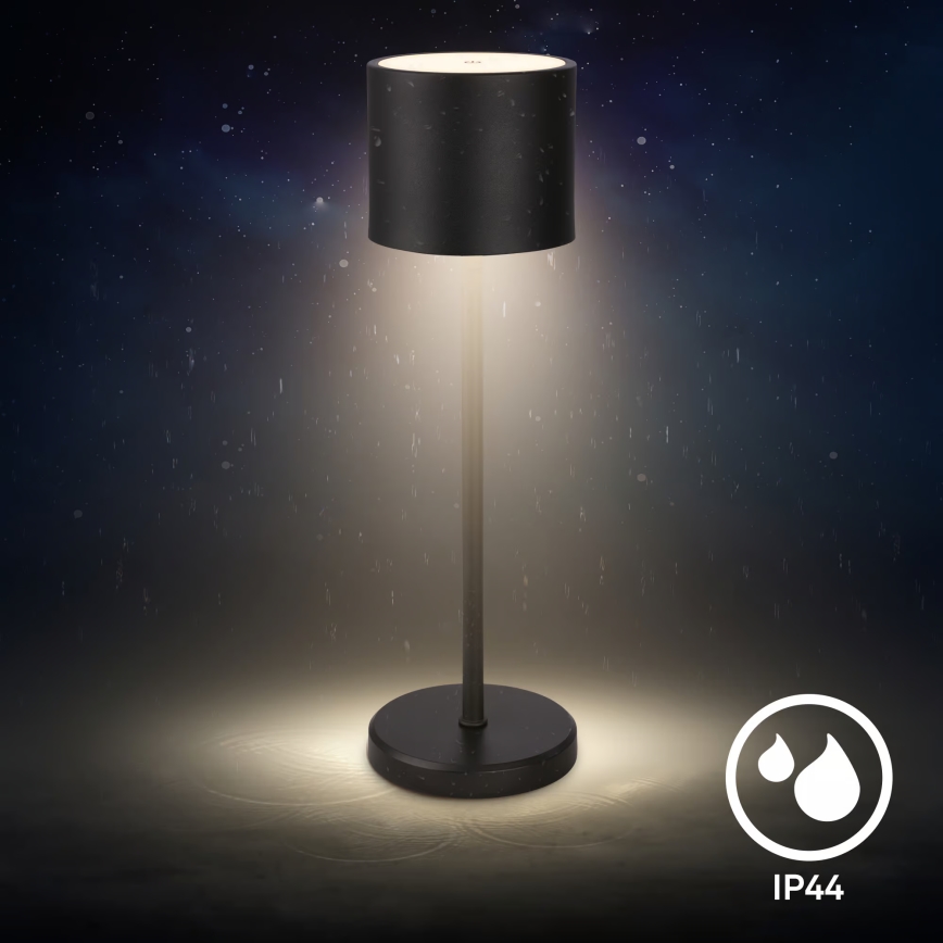 Briloner 7521015 - LED stmievateľná vonkajšia nabíjacia stolná lampa SIGO LED/2,5W/5V IP44 2600 mAh čierna