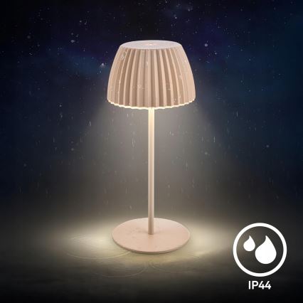 Briloner 7552-011 - LED stmievateľná nabíjateľná dotyková vonkajšia stolová lampa MINI LED/1,5W/5V IP44 1800 mAh béžová