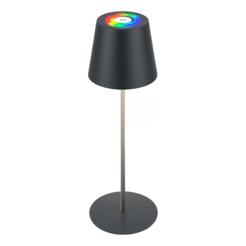 Briloner 7559015 - LED RGB stmievateľná nabíjateľná vonkajšia stolová lampa COLORIS LED/3,5W/5V IP44 2000 mAh antracit Wi-Fi Tuya