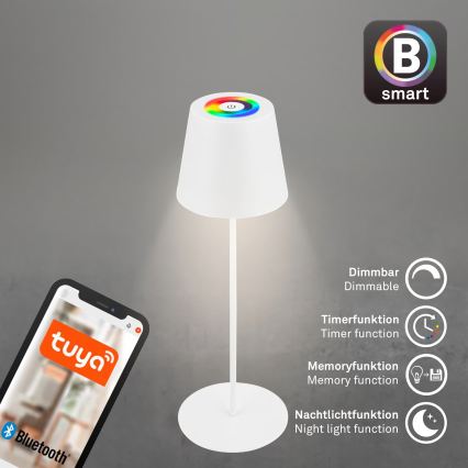 Briloner 7559016 - LED RGB stmievateľná nabíjateľná vonkajšia stolová lampa COLORIS LED/3,5W/5V IP44 2000 mAh Wi-Fi Tuya