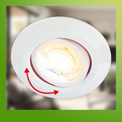 Briloner 7586036 - SADA 3x LED Kúpeľňové podhľadové svietidlo KLIRA 1xLED/4,9W/230V 2500/3000/4000K IP23 biela