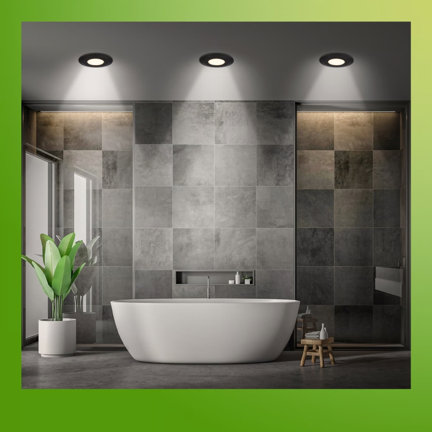 Briloner 7588035 - SADA 3x LED kúpeľňových zapustených svietidiel KLIRA LED/4,9W/230V 2500/3000/4000K IP44 čierna