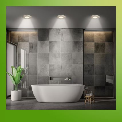 Briloner 7589032 - SADA 3x LED stmievateľných kúpeľňových podhľadových svietidiel KLIRA 1xLED/4,9W/230V IP44 matný chróm