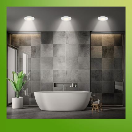 Briloner 7589036 - SADA 3x LED Stmievateľné kúpeľňové podhľadové svietidlo KLIRA LED/4,9W/230V 2500/3000/4000K IP44 biela