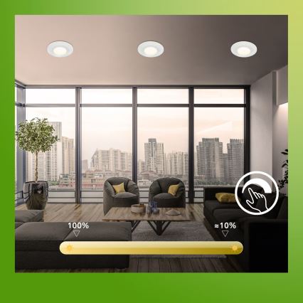 Briloner 7589036 - SADA 3x LED Stmievateľné kúpeľňové podhľadové svietidlo KLIRA LED/4,9W/230V 2500/3000/4000K IP44 biela