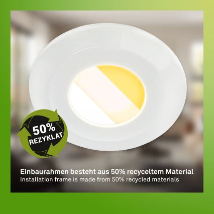 Briloner 7589036 - SADA 3x LED Stmievateľné kúpeľňové podhľadové svietidlo KLIRA LED/4,9W/230V 2500/3000/4000K IP44 biela