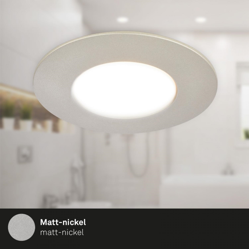 Briloner 7598032 - SADA 3x LED Kúpeľňové podhľadové svietidlo LED/4,9W/230V IP44 2700/4000/6500K matný chróm