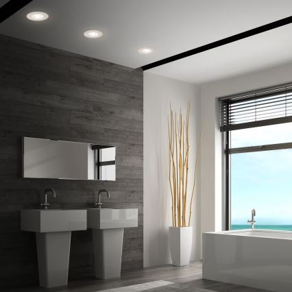 Briloner 7605032 - SADA 3xLED Kúpeľňové zapustené svietidlo 3xLED/4,9W/230V 2700/4000/6500K IP44 matný chróm
