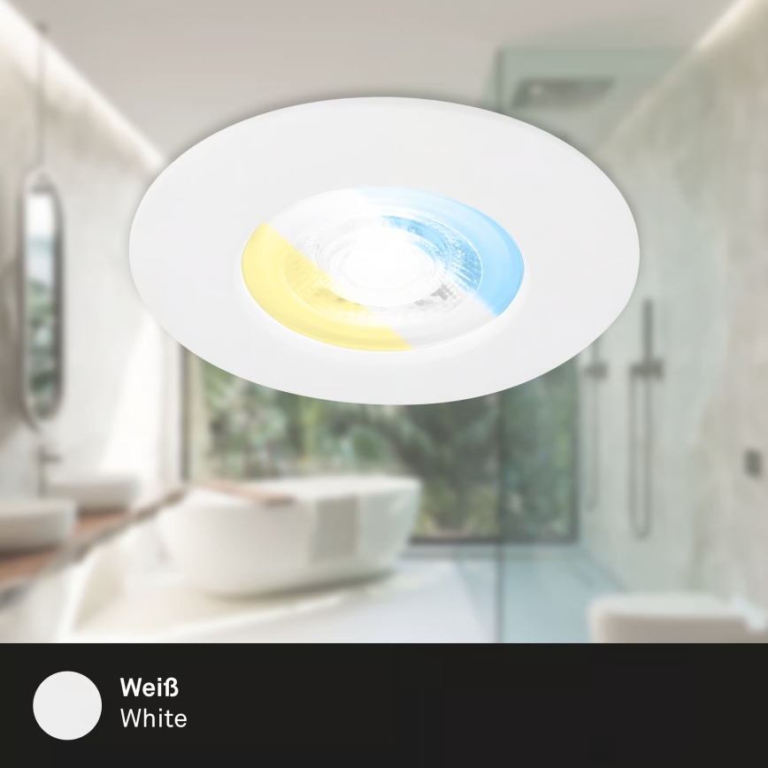 Briloner 7605036 - SADA 3xLED Kúpeľňové podhľadové svietidlo 3xLED/4,9W/230V IP44 biele