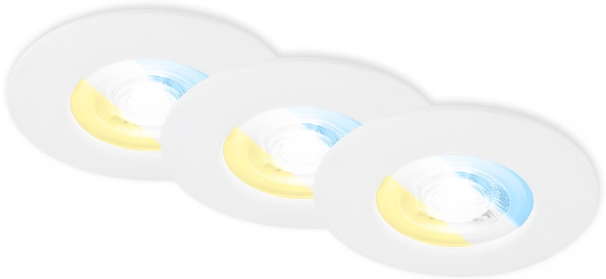 Briloner 7605036 - SADA 3xLED Kúpeľňové podhľadové svietidlo 3xLED/4,9W/230V IP44 biele
