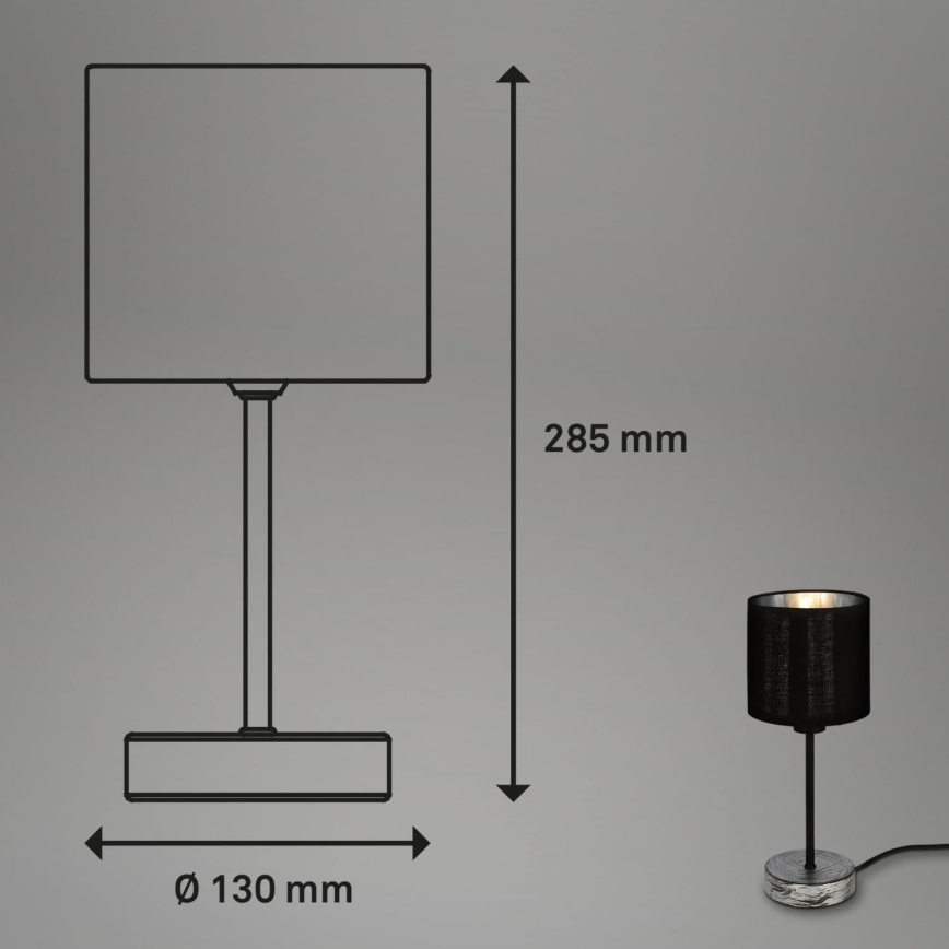 Briloner 7737-014 - Stolná lampa SILVER CRAFTED 1xE14/25W/230V