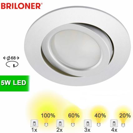 Briloner 8309-019 - LED Stmievateľné kúpeľňové podhľadové svietidlo LED/5W/230V IP23