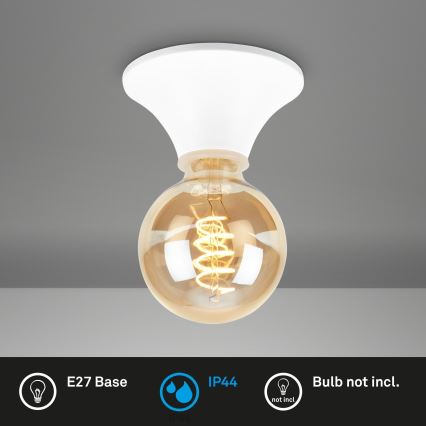 Briloner - Kúpeľňové stropné svietidlo 1xE27/10W/230V IP44 biela