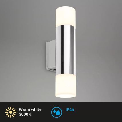 Briloner - LED kúpeľňové nástenné svietidlo 2xGU10/4,8W/230V IP44 3000K lesklý chróm