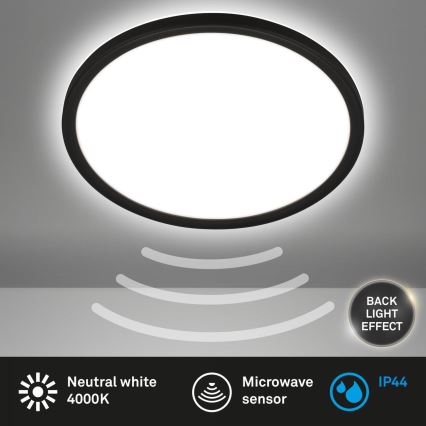 Briloner - LED kúpeľňové stropné svietidlo so snímačom MOVE LED/18W/230V IP44 pr. 29 cm biela