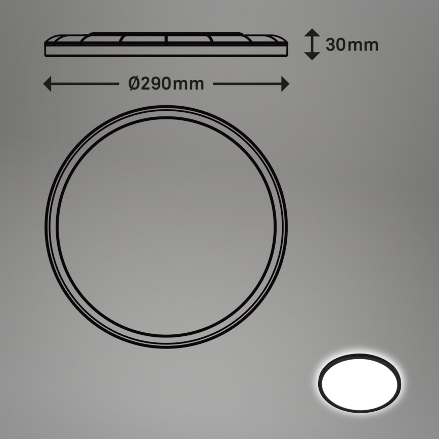 Briloner - LED kúpeľňové stropné svietidlo so snímačom MOVE LED/18W/230V IP44 pr. 29 cm biela