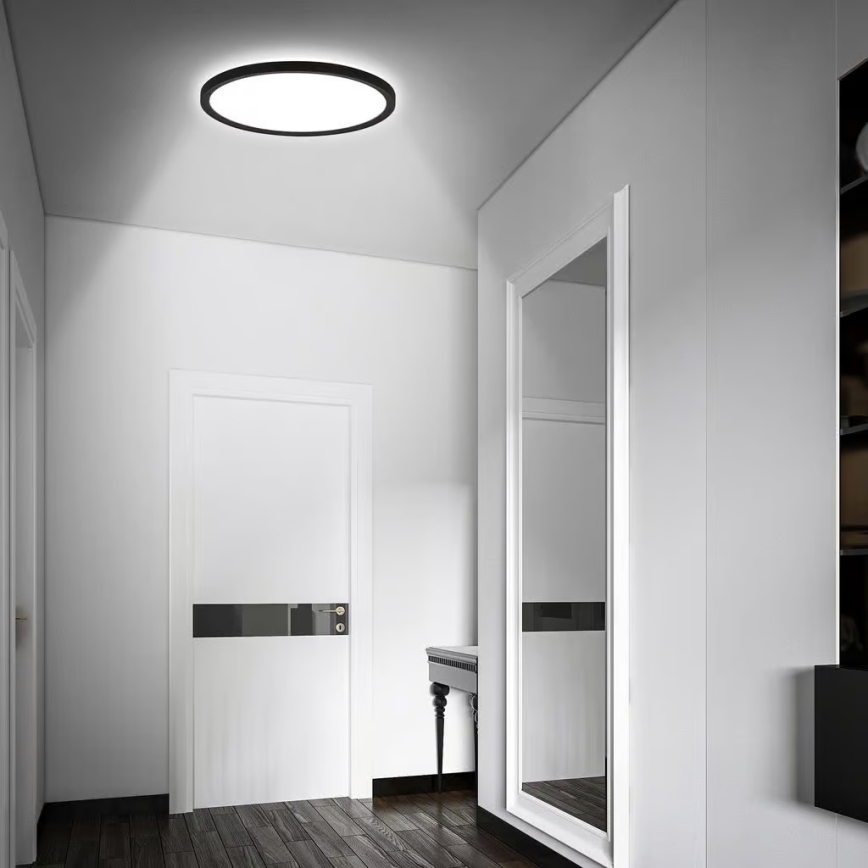 Briloner - LED kúpeľňové stropné svietidlo s pohybovým senzorom MOVE LED/18W/230V IP44 priemer 29 cm čierne