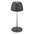 Briloner - LED stlmiteľná nabíjateľná dotyková vonkajšia stolová lampa MINI LED/2,5W/5V IP44 1800 mAh antracit