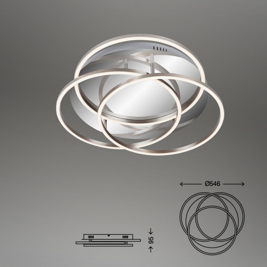 Briloner - LED Stmievateľné stropné svietidlo FRAMES LED/60W/230V lesklý chróm