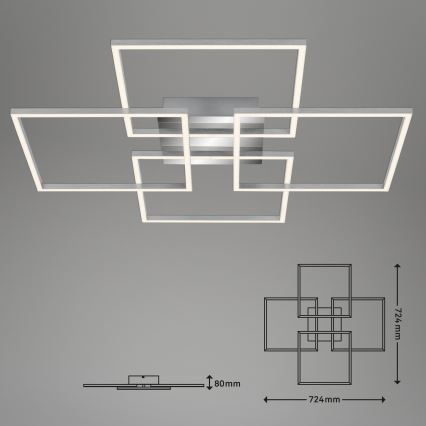 Briloner - LED Stmievateľný prisadený luster FRAME 4xLED/12W/230V