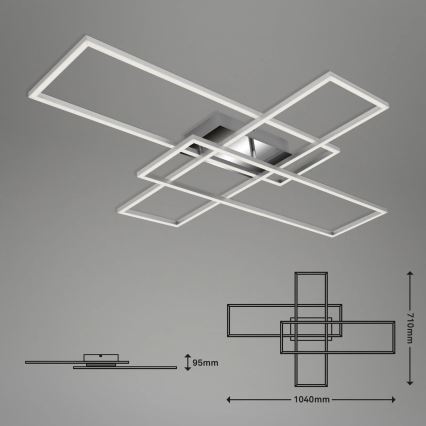 Briloner - LED Stmievateľný prisadený luster FRAME LED/50W/230V