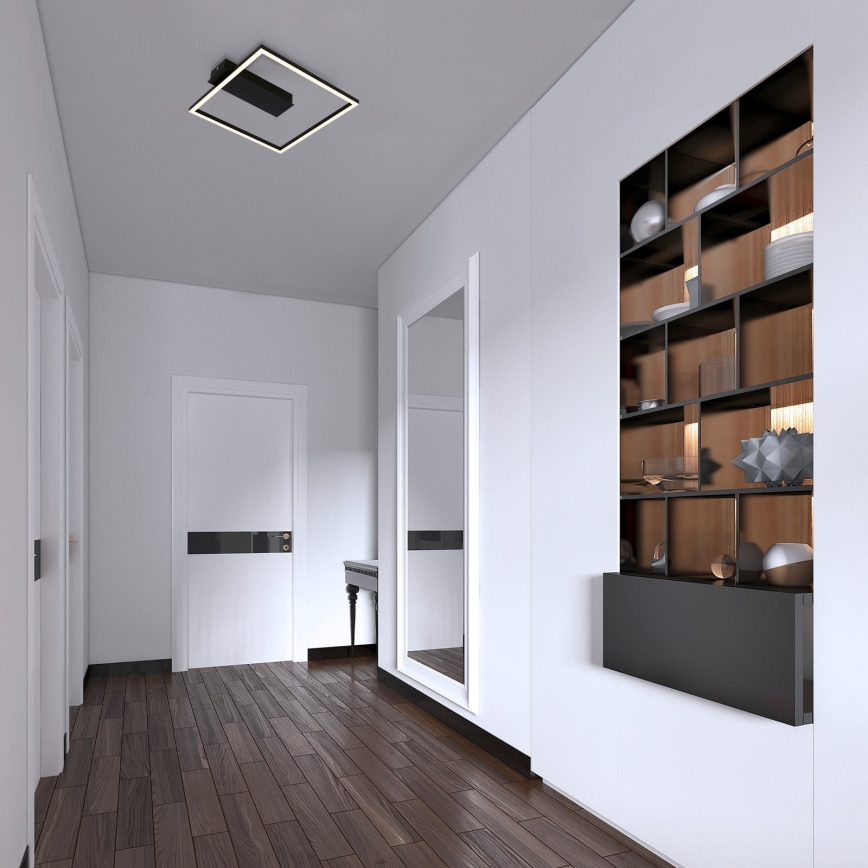 Briloner - LED stropné svietidlo FRAME LED/14W/230V 3000K 30x32 cm čierna