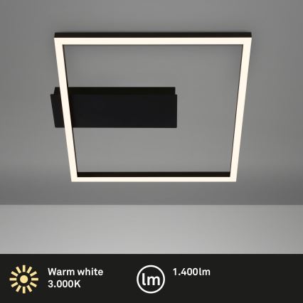 Briloner - LED stropné svietidlo FRAME LED/14W/230V 3000K 30x32 cm čierna