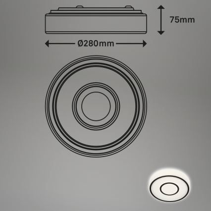 Briloner - LED Stropné svietidlo SIRKEL LED/12W/230V čierna