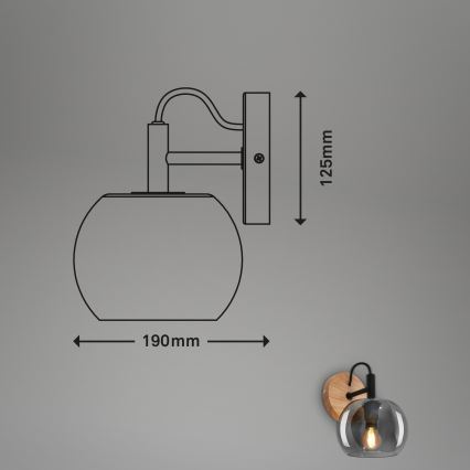 Briloner - Nástenné svietidlo KYRO 1xE14/10W/230V
