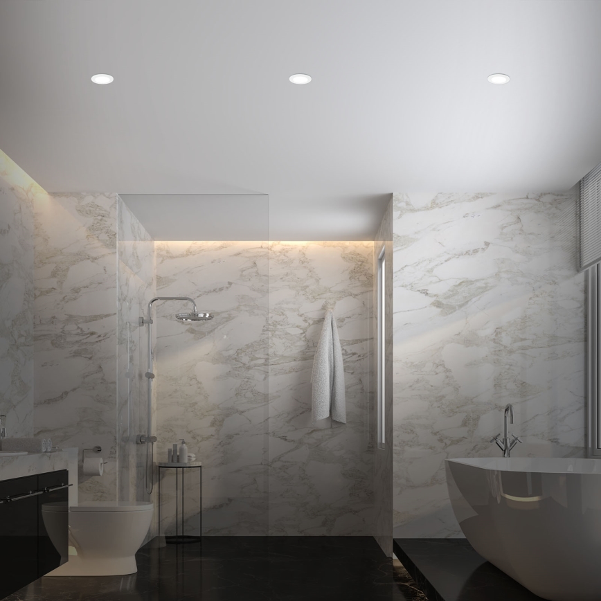 Briloner - SADA 3x LED Stmievateľné kúpeľňové podhľadové svietidlo LED/4,8W/230V 3000-6500K IP44 + diaľkové ovládanie