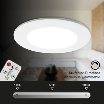 Briloner - SADA 3x LED Stmievateľné kúpeľňové podhľadové svietidlo LED/4,8W/230V 3000-6500K IP44 + diaľkové ovládanie