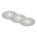 Briloner - SADA 3x LED Stmievateľné kúpeľňové svietidlo LED/4,9W/230V IP44