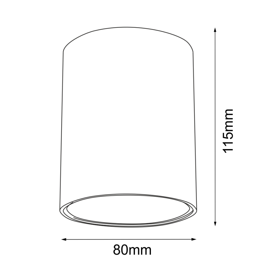 Brosline - Bodové svietidlo 1xGU10/10W/230V čierna