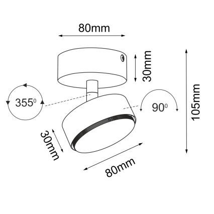 Brosline - Bodové svietidlo 1xGX53/9W/230V biela