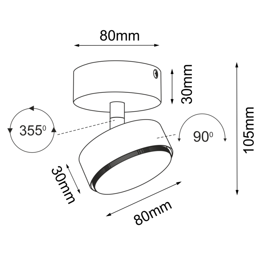 Brosline - Bodové svietidlo 1xGX53/9W/230V biela